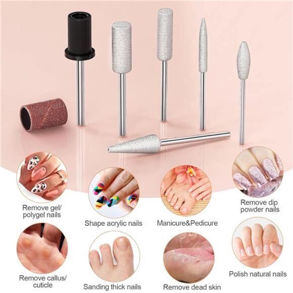 20000RPM Electric NailDrill Compact Portable Efile Professional ManicurePedicure - Picture 6 of 7